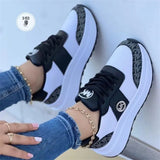 Women's Casual Slope Sneakers 2025 New Large-Size Strap-In-Up And Large-Size Net Face Single