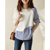 Outer Singles Love The Anti-Age Model Asymmetric Stripes Spliced Bat Tucked Loose Collar Collar Collar Coat On The Head Of The