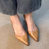 Retro Tip-Tip High-Heeled Women's New One-Legged Fine-Heeled Single