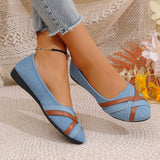 Shoes Women 2025 New Round Head Flat Bottom Lazy One Foot Pedal Women's Shoes Work