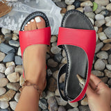 Sandals Women 2025 Summer New Round Toe Side Buckle Belt Wearing Large-Size