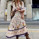 Spot Fashion Women's Wear 2025 Autumn / Winter Fashion Print Bohemian Long
