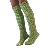 Zingj Twist In The Tube Knitting Pile Pile Socks Women's Solid Color Knit Wool Socks