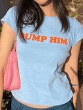 Letter Pattern Crop Top- Outfit