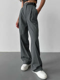 Pants 2025 Spring And Summer New Women's Leisure Temperament Commute Loose Straight Trousers Suit