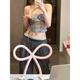 Breast-Mounted Neck Small Sling Vest Woman Summer Vintage Hottie Inside Wearing Seaside French Sweet Spicy