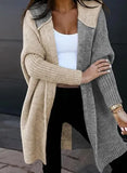 Hooded Knitted Cardigan Women's Long Sweater Women's Coat In The Autumn And Winter Of