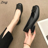 Ladies Loafers Fashion High Quality Ladies Flat Pointed Toe High Heels Party Dresses Ladies Shoes Summer High