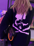 Oversized Distressed Skull Sweater-Outfit