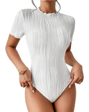 Spring/Summer OZON Women's Short Sleeve Corrugated Bodycoat Sexy