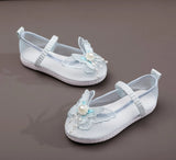 Zingj Shoes Hanfu Embroidered Shoes Girls Mesh Gauze Ethnic Style Ancient Costume Embroidery Small Butterfly Shoes Children's Dance