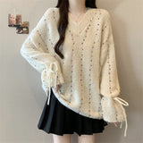 And Winter New Hook Hair Ball V. Loose Draw Rope Knitted Sweater Design Set