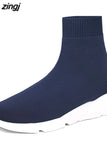 For Women Vulcanized Shoes Female Socks Shoes Trainers Women Slip-on Stretch Platform Shoes Black Sneaker