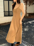 Xixi 2025 Autumn And Winter New Korean Version Of Temperament With Velvet Sling Dress Hanging Dress Hanging Dress