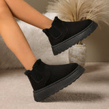 Velvet Round Head Jacket Cotton Boots 2025 Autumn And Winter New 44 Large Thick Snow Boots