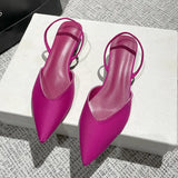 Sandals Women 2025 New Summer Simple Pointed Square Heel Women's High Heels Fine Fashion Women's Single