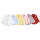 Summer Linen-Mixed Wide-Sleeved Shirt