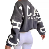 Women's Casual Fashion Print Thicken And Set Up Long-Sleeved