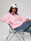 Autumn And Winter Hot Sale Thick Short Round Neck Solid Color Sweater Bum Basic Women's