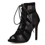 New Large-Size Sandals Mature Wind Hollow Shoes In Front Of The Fish Mouth Ultra-Fine High Heel Cool