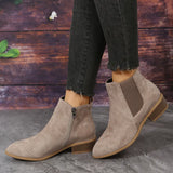 Martin Boots 2025 Autumn And Winter New Coarse And Side Zipper Large Size 43 Yards Women's Short