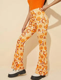 Charming Summer Floral Sexy Bell-bottom