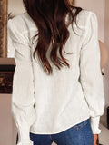 Niche Elegance Heavy Industry Embroidered Shirt Female Long Sleeve V-Neck Flower Embroidery Lady Shirt Summer