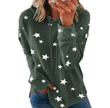 Zingj And Winter New Hoodie Women's Star Print Top Loose Large Size Hoodie Woman-Outfit