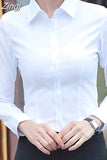 Women Shirts Woman White Shirt Long Sleeve Blouse Office Lady business Pink Shirts Button Solid Women work Blouses