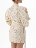 New Broken Flowers Spliced Suit Jacket Women's Cushions Shoulders Show Relaxed And Comfortable Party Commuting