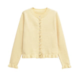 Women's Autumn And Winter New Laminated Wooden Ear Knitted Shirt
