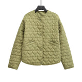 Women's Explosive Heart-Shaped Quilt Cotton Coat Women's Korean Version Of The Round-Neck Jacket Cotton