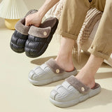 Fur Couple Cotton Slippers Women Wear Detachable Warm Waterproof And Velvet Indoors