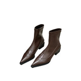 Short Boots Women's New 2025 Autumn And Winter Women's Boots Fashion Coarse And Thin Boots Niche Design Martin