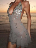 Dress Woman 2025 Summer New Sexy Hottie Luang's Back-To-Back Shenli Beach Style