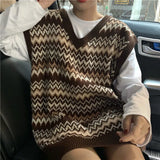 V Neck Chevron Sweater VestOutfit