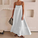 Bump Cotton Leprosy Sling Dress 2025 Spring And Summer