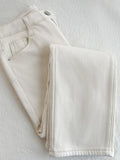 Zingj Of The Super Advanced Rice White Straight Leg Jeans Female High Waist Small Nine Points Cigarette Pipe Pants And Velvet And