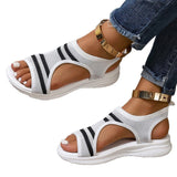 Size 25 Spring And Summer New Women's Thick-Soled Pedal Fish Mouth Flying Mesh Leisure Beach