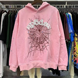 2025 Spoder Spider Web Print Hooded Hooded Hooded Hooded Casual Loose