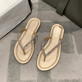 Bottom Water Drill Flip-Flops Women Flat And Light Outside Wearing Beach Cool Drag Womenshoes