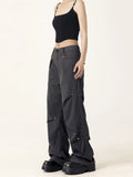 Zingj Cargo Pants Female 2024 Spring / Summer Design Sense Small Loose Versatile Straight Wide Leg Casual