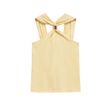 Women's Clothing INS Net Red Pop Sexy Hot Babes Gold Set And Knots Vest