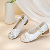 Zingj Women's Shoes Spring And Summer New Style Embroidered Cloth Shoes Simple Temperament Collocation Cheongsam Single Shoes Comfortable National Wind Female Embroidered