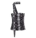 Women's Clothing INS Net Red Explosion Sexy Fashion Leopard Print Hanging Neck Tops Can Be Worn