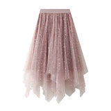 Peng Star Yarn Skirt Autumn 2025 New Korean Version Of Irregular Velvet Skirt In The Long Female