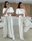 Summer Leisure Wide Legs Burst Loose Casual Fashion Trousers