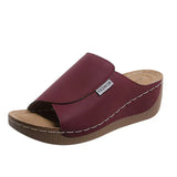 Thick-Sed Casual Slippers Women's Shoes 2025 New Wide Strips With Simple Fashion Fish Mouth Slope And