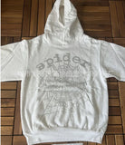 Fashion Trend Foam Sp5der Spider Web Print Loose Hoodie Couple Hoodie