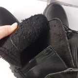 Black Mid-Clinic Martin Boots Women 2025 Autumn And Winter New Tying With Korean Version Of The Locomotive Short Boots Round Head Leisure Single